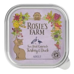 Rosie's Farm Adult Saver Pack Trays 48 X 100g Senior Tender Dinner With Chicken & Salmon -Zooplus Store 106316 pla rosie sfarm cats turkey duck 100g 8 1