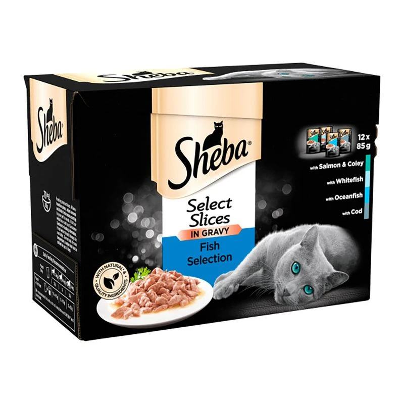Sheba Pouches Select Slices in Gravy 48 x 85g Meat & Fish Collection in Gravy Sheba Pouches Select Slices In Gravy 48 X 85g Meat & Fish Collection In Gravy -Zooplus Store 1 75348 pla sheba megapack 12x85g fish 9 5
