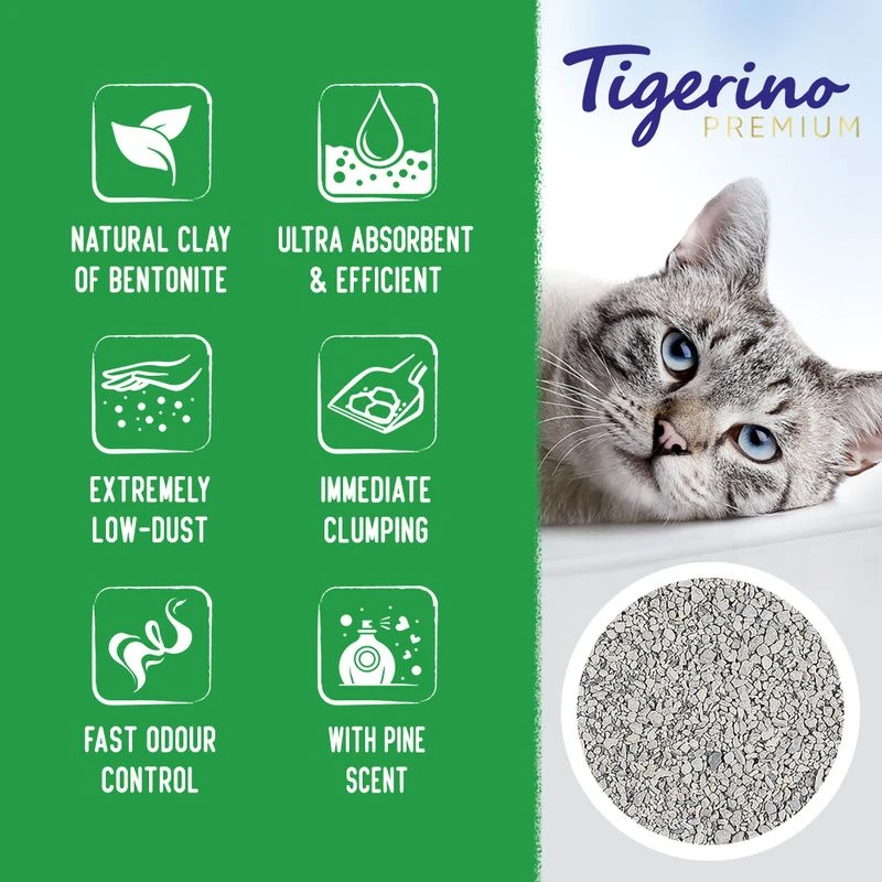 Tigerino Premium Cat Litter - Pine 12kg Tigerino Premium Cat Litter - Pine 12kg -Zooplus Store