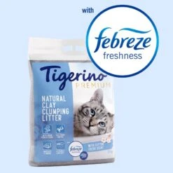 Tigerino Premium Cat Litter - Febreze Cotton Fresh Scent 12kg