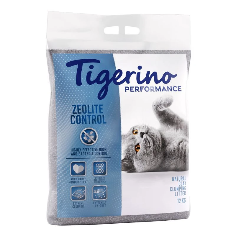 Tigerino Performance Zeolite Control Cat Litter – Baby Powder Scent 12kg Tigerino Performance Zeolite Control Cat Litter – Baby Powder Scent 12kg -Zooplus Store