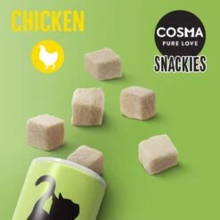 Cosma Snackies Saver Pack Duck (5 X 21g) 4 Cosma Snackies Saver Pack Duck (5 X 21g) -Zooplus Store 32619 cosma snackies foodboard chicken 1000x1000 6 3