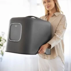 Rotho MyPet BIALA Cat Litter Tray Set: Litter Scoop With Holder + 4 Bag Rolls -Zooplus Store 334596 mypet katzentoilette biala anthrazit hs 06 9