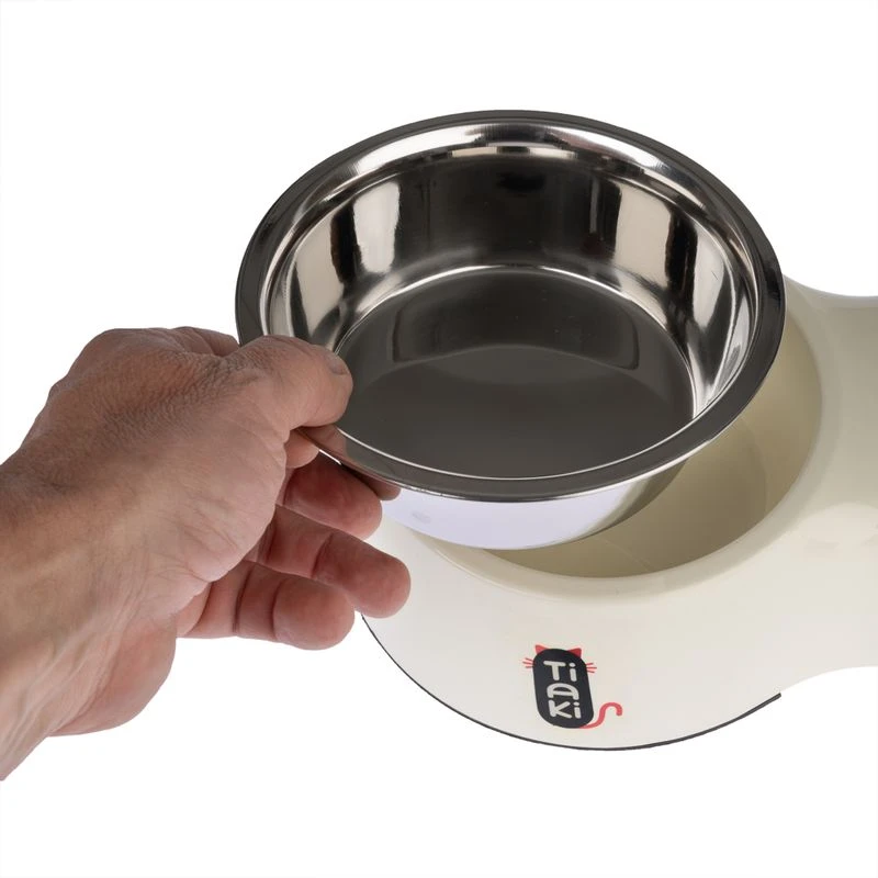 TIAKI Melamine Double Bowl 2 x 800ml, each diameter 16cm TIAKI Melamine Double Bowl 2 X 800ml, Each Diameter 16cm -Zooplus Store 337706 tiaki melamine double bowl fg 0079 6