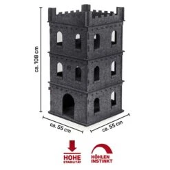 Canadian Cat Company Felty Fort Approx. L 55 X W 55 X H 108 Cm -Zooplus Store 346497 canadiancat company feltyfort hs 14 7