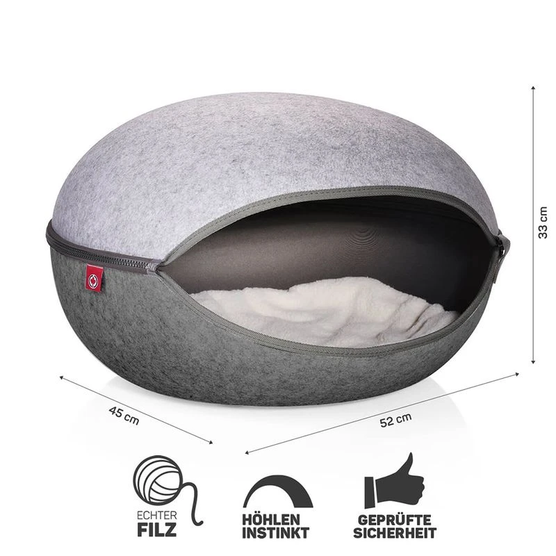 Canadian Cat Company Cat Nest approx. L 52 x W 45 x H 33 cm Canadian Cat Company Cat Nest Approx. L 52 X W 45 X H 33 Cm -Zooplus Store 346597 pla canadiancat company katzennest hs 03 3