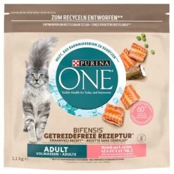 PURINA ONE Grain Free Adult Salmon Economy Pack: 3 X 1.1kg