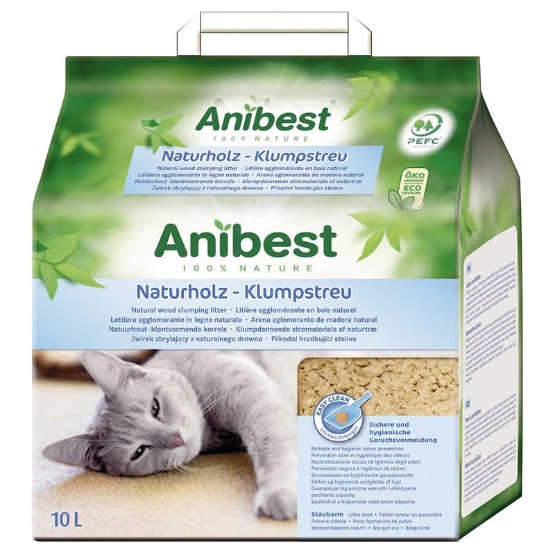 Anibest Natural Wood Cat Litter 10 Litres (approx. 4.3kg) Anibest Natural Wood Cat Litter 10 Litres (approx. 4.3kg) -Zooplus Store 371796 pla anibest katzenstreu 10l hs 01 4
