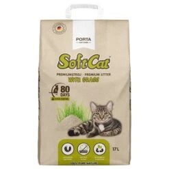 Porta SoftCat Corn Cat Litter Economy Pack: 2 X 17 Litres -Zooplus Store 388896 pla porta softcat grass 17l hs 01 1
