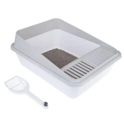 TIAKI Dusty Rounded Cat Litter Tray White -Zooplus Store 414997 tiaki litter box dusty fg 6047 7