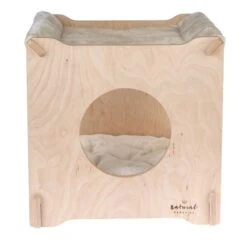 Natural Paradise Mimosa Cat Den Natural Wood With Cream Cover 14 Natural Paradise Mimosa Cat Den Natural Wood With Cream Cover -Zooplus Store 415299 np mimosa creme fg 5152 9 1