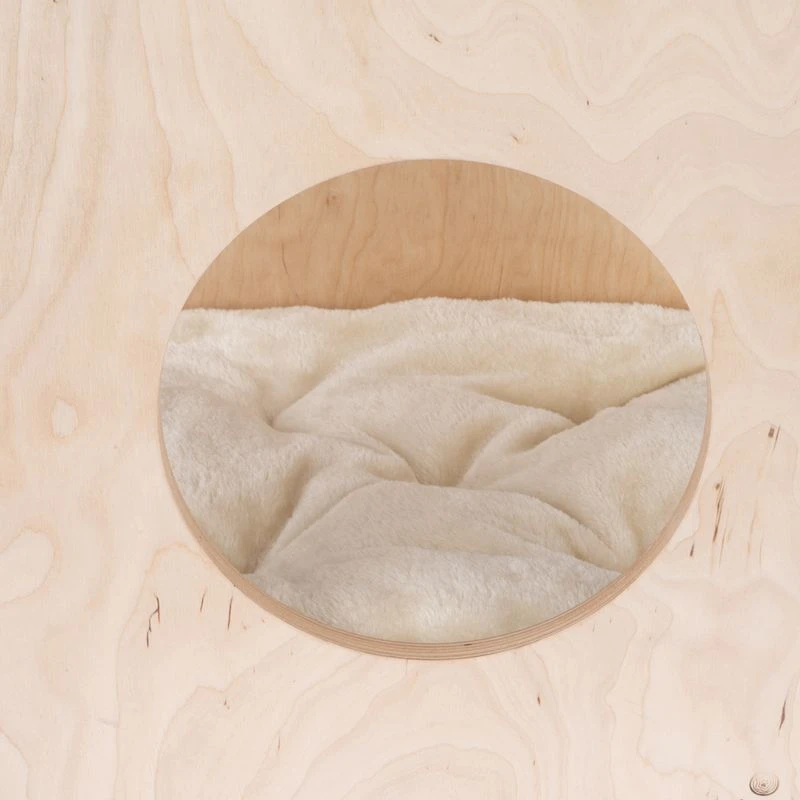 Natural Paradise Mimosa Cat Den Natural wood with cream cover Natural Paradise Mimosa Cat Den Natural Wood With Cream Cover -Zooplus Store 415299 np mimosa creme fg 5157 5 1