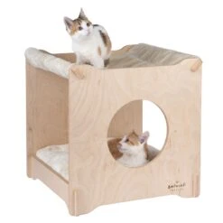 Natural Paradise Mimosa Cat Den Light Grey -Zooplus Store 415299 np mimosa creme fg 5242 0