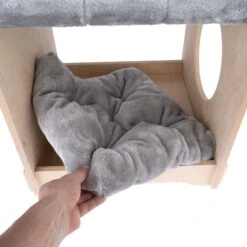 Natural Paradise Mimosa Cat Den Natural Wood With Cream Cover 7 Natural Paradise Mimosa Cat Den Natural Wood With Cream Cover -Zooplus Store 415396 np mimosa grau fg 5147 7 1