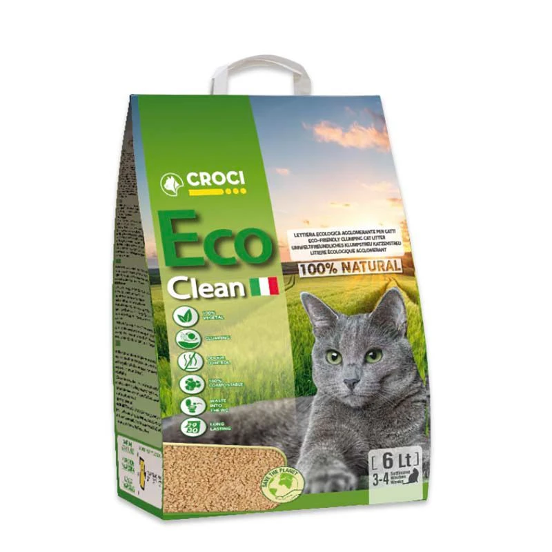 Croci Eco Clean Cat Litter Economy Pack: 2 x 10L (Approx. 8.2kg) Croci Eco Clean Cat Litter Economy Pack: 2 X 10L (Approx. 8.2kg) -Zooplus Store 419796 pla croci ecoclean katzenstreu 6l hs 01 0 1