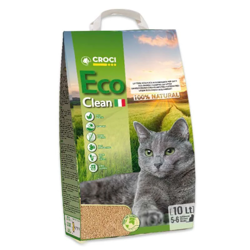 Croci Eco Clean Cat Litter Economy Pack: 2 x 10L (Approx. 8.2kg) Croci Eco Clean Cat Litter Economy Pack: 2 X 10L (Approx. 8.2kg) -Zooplus Store 419896 pla croci ecoclean katzenstreu 10l hs 01 4 1