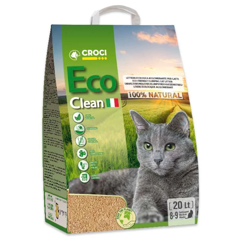 Croci Eco Clean Cat Litter Economy Pack: 2 x 10L (Approx. 8.2kg) Croci Eco Clean Cat Litter Economy Pack: 2 X 10L (Approx. 8.2kg) -Zooplus Store 419897 pla croci ecoclean katzenstreu 20l hs 01 7 1