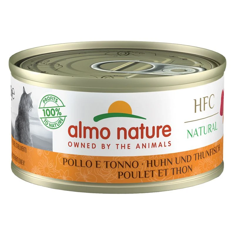 6 x 70g Almo Nature HFC Natural Wet Cat Food - 5 + 1 Free! * Chicken Fillet (6 x 70g) 6 X 70g Almo Nature HFC Natural Wet Cat Food - 5 + 1 Free! * Chicken Fillet (6 X 70g) -Zooplus Store 432316 pla almonature huhnthunfisch hs 01 8 10