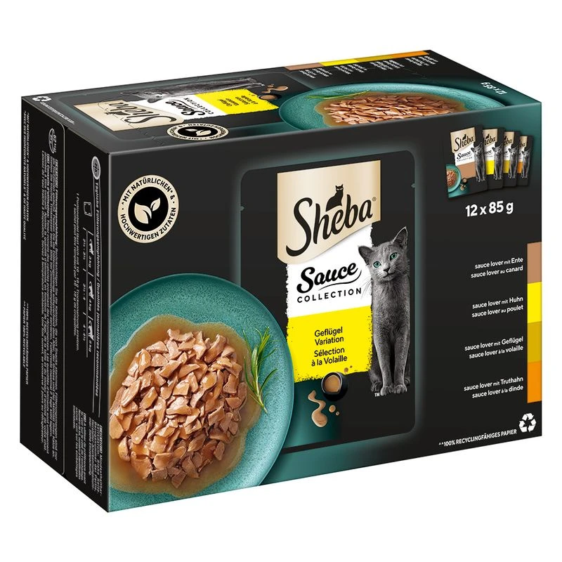 Sheba Pouches Select Slices in Gravy 48 x 85g Poultry Collection in Gravy Sheba Pouches Select Slices In Gravy 48 X 85g Poultry Collection In Gravy -Zooplus Store 445597 pla multipack sheba varietaten frischebeutel 12x85g hs 01 2 4