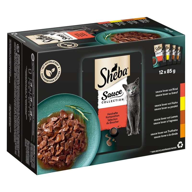Sheba Pouches Select Slices in Gravy 48 x 85g Poultry Collection in Gravy Sheba Pouches Select Slices In Gravy 48 X 85g Poultry Collection In Gravy -Zooplus Store 445599 pla multipack sheba varietaten frischebeutel 12x85g hs 01 0 4