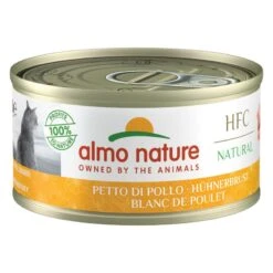 6 X 70g Almo Nature HFC Natural Wet Cat Food - 5 + 1 Free! * Tuna, Chicken & Cheese - Natural (6 X 70g) -Zooplus Store 463397 pla hfc natural huhnerbrust hs 01 3 18
