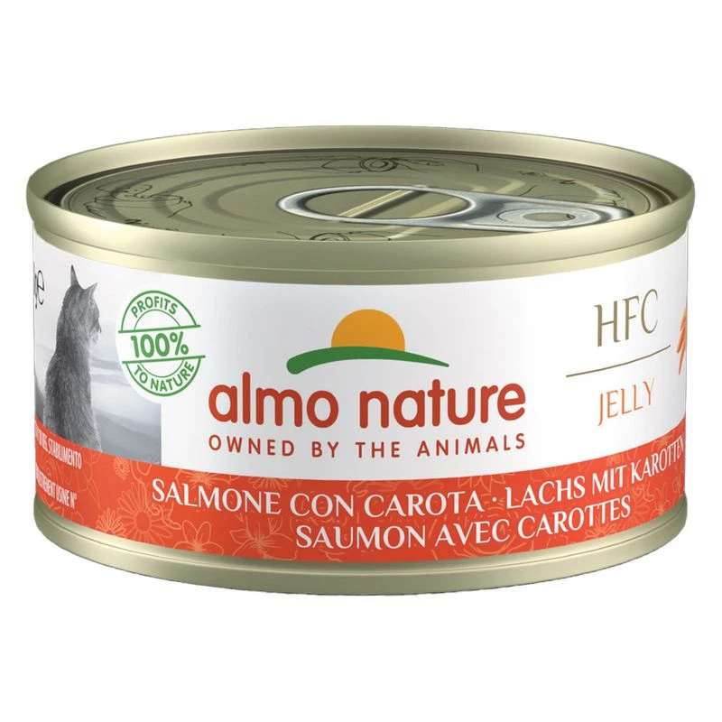 6 x 70g Almo Nature HFC Natural Wet Cat Food - 5 + 1 Free! * Atlantic Tuna - Natural (6 x 70g) 6 X 70g Almo Nature HFC Natural Wet Cat Food - 5 + 1 Free! * Atlantic Tuna - Natural (6 X 70g) -Zooplus Store 492100 pla an lachs karotten gelee hs 01 9 22