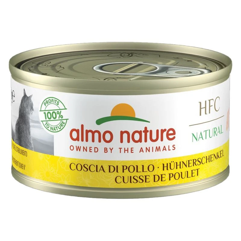 6 x 70g Almo Nature HFC Natural Wet Cat Food - 5 + 1 Free! * Chicken & Pumpkin (6 x 70g) 6 X 70g Almo Nature HFC Natural Wet Cat Food - 5 + 1 Free! * Chicken & Pumpkin (6 X 70g) -Zooplus Store 501264 pla mp almo nature 6x70g huhnerschenkel hs 01 3 12