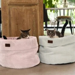 Designed By Lotte Ribbed Cat Basket Light Grey 3 Designed By Lotte Ribbed Cat Basket Light Grey -Zooplus Store 501679 dbl katzenkorb ribbed hellgrau hs 22 8