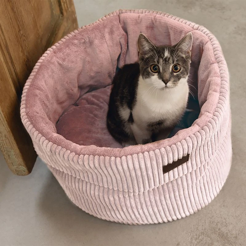 Designed by Lotte Ribbed Cat Basket Light Grey Designed By Lotte Ribbed Cat Basket Light Grey -Zooplus Store 501680 dbl katzenkorb ribbed hellgrau hs 07 5