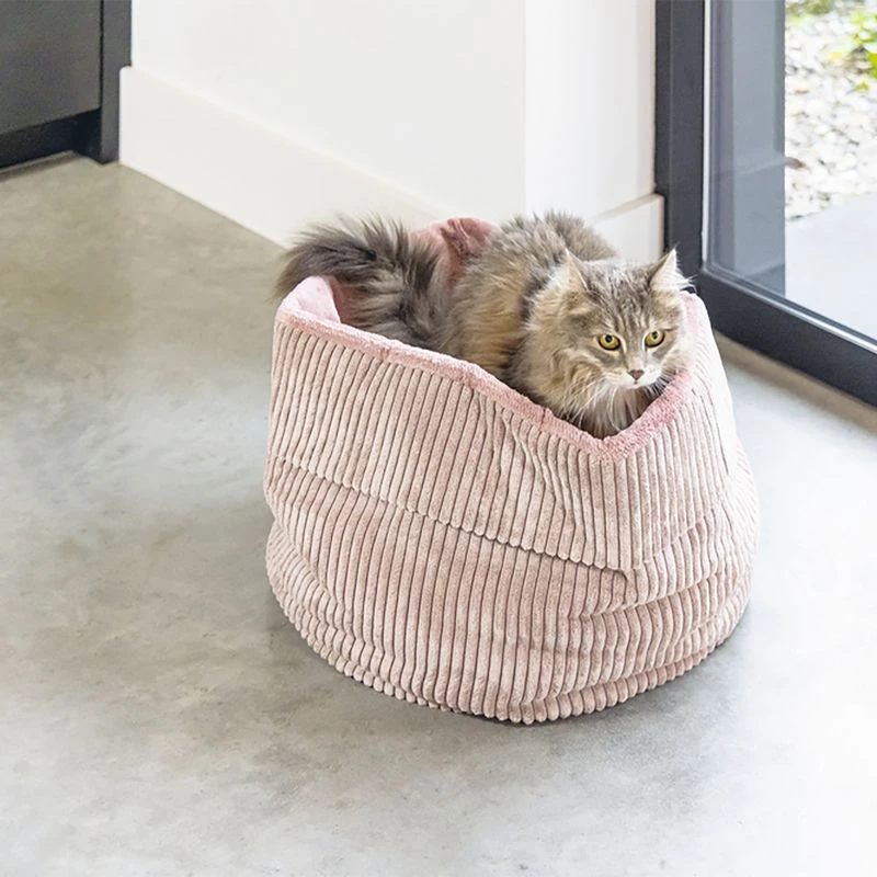Designed by Lotte Ribbed Cat Basket Light Grey Designed By Lotte Ribbed Cat Basket Light Grey -Zooplus Store 501680 dbl katzenkorb ribbed hellgrau hs 09 1