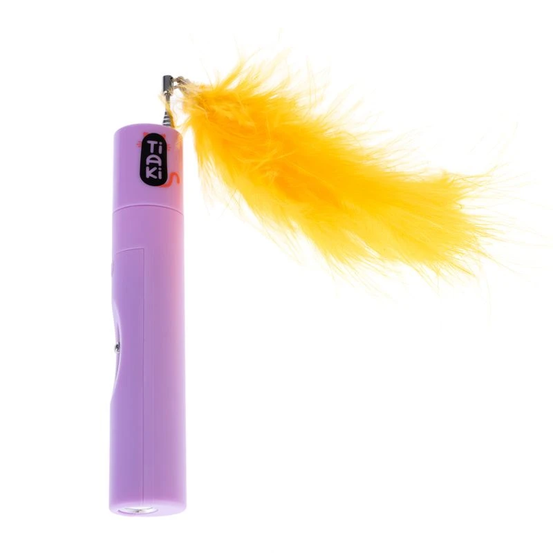 TIAKI Pompom Cat Dangler Toy with LED Pointer 1 Toy TIAKI Pompom Cat Dangler Toy With LED Pointer 1 Toy -Zooplus Store 501729 tiaki led cat teaser pompom fg 0182 5
