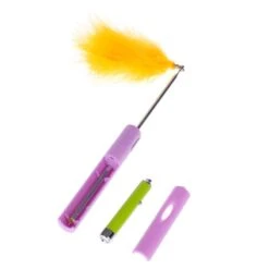 TIAKI Pompom Cat Dangler Toy With LED Pointer 1 Toy 3 TIAKI Pompom Cat Dangler Toy With LED Pointer 1 Toy -Zooplus Store 501729 tiaki led cat teaser pompom fg 0208 6