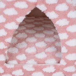 Zooplus Basics Fluffy Cat Cave Pink -Zooplus Store 523297 fluffy colourful cave fg 9996 0 1