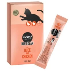 Cosma DUO Cream Treats Saver Pack 24 X 14g Duck & Chicken 2 Cosma DUO Cream Treats Saver Pack 24 X 14g Duck & Chicken -Zooplus Store 524538 cosma duo cream duck chicken box sachet 7