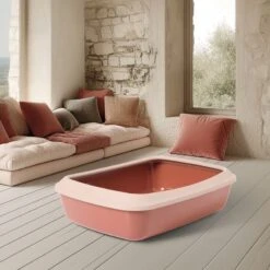 Savic Iriz Litter Tray With Protective Edge - 50cm Light Grey / White -Zooplus Store 527209 savic katzentoilette iriz tuscany hs2 1