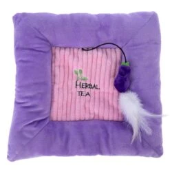 TIAKI Aubergine Cuddly Cushion With Catnip 1 Cushion