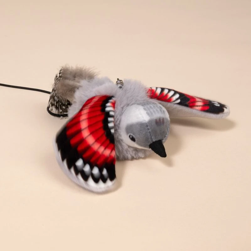 TIAKI Electronic Cat Fishing Rod Wall Runner with Feathers 1 Toy TIAKI Electronic Cat Fishing Rod Wall Runner With Feathers 1 Toy -Zooplus Store 546402 tiaki electronic cat toy with teaser wallcreeper fg 2504 4