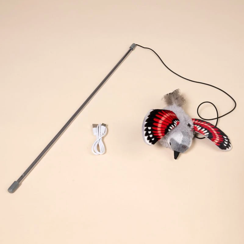 TIAKI Electronic Cat Fishing Rod Wall Runner with Feathers 1 Toy TIAKI Electronic Cat Fishing Rod Wall Runner With Feathers 1 Toy -Zooplus Store 546402 tiaki electronic cat toy with teaser wallcreeper fg 2518 5