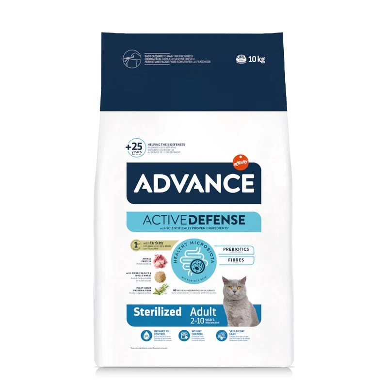 10kg Affinity Advance Dry Cat Food - 8.5kg + 1.5kg Free! * Sensitive With Salmon (10kg) -Zooplus Store 551121 pla advance cat sterilized truthahn front 10kg hs 01 9 2