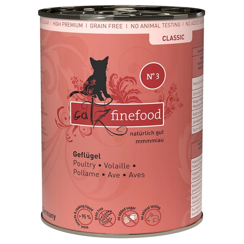catz finefood Can 6 x 400g Lamb & Rabbit Catz Finefood Can 6 X 400g Lamb & Rabbit -Zooplus Store 57240 pla petsnature catzfinefood gefluegel 400g hs 01 7 6