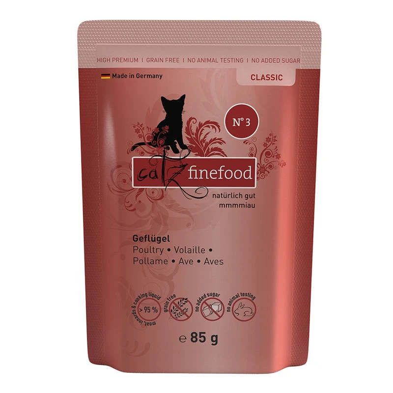 catz finefood Pouch 8 x 85g Salmon & Poultry Catz Finefood Pouch 8 X 85g Salmon & Poultry -Zooplus Store 57340 pla catzfinefood gefluegel 85g hs 01 2 5