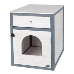 Kerbl Pet Cat Cabinet Ida White/grey