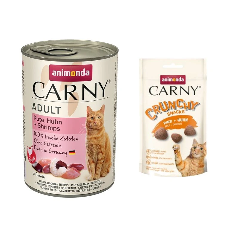 6 x 400g animonda Carny Wet Cat Food + animonda Carny Cat Snack Free! * Adult Meat Saucer (6 x 400g) + Adult Crunchy Beef & Chicken (50g) 6 X 400g Animonda Carny Wet Cat Food + Animonda Carny Cat Snack Free! * Adult Meat Saucer (6 X 400g) + Adult Crunchy Beef & Chicken (50g) -Zooplus Store 605919 80493 8 3