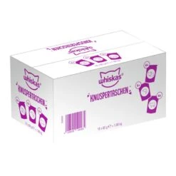 Whiskas Crunchy Pockets Mixed Pack 3 Varieties: Chicken & Cheese, Beef, Salmon (18 X 60g)