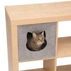 Felt Cat Den For Shelves 33 X 33 X 33 Cm (L X W X H) 11 Felt Cat Den For Shelves 33 X 33 X 33 Cm (L X W X H) -Zooplus Store 70615 katzenhoehle f regale aus filz fg 5475 3