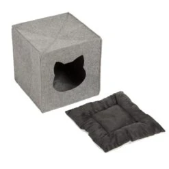 Felt Cat Den For Shelves 33 X 33 X 33 Cm (L X W X H) 3 Felt Cat Den For Shelves 33 X 33 X 33 Cm (L X W X H) -Zooplus Store 70615 pla katzenhoehle f regale aus filz fg 5218 2