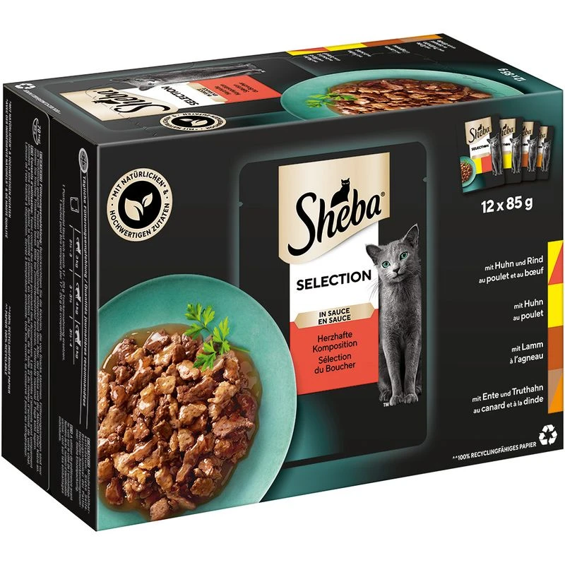 Sheba Pouches Select Slices in Gravy 48 x 85g Poultry Collection in Gravy Sheba Pouches Select Slices In Gravy 48 X 85g Poultry Collection In Gravy -Zooplus Store 73026 pla sheba megapack 12x85g selectionsauce hs 01 8 4