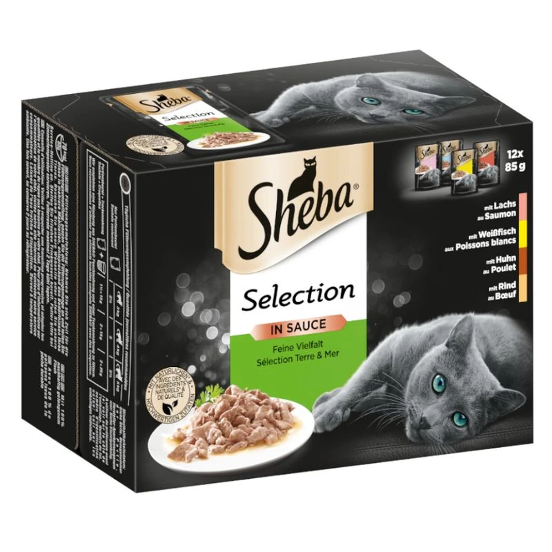 Sheba Pouches Select Slices in Gravy 48 x 85g Sauce Collection (Duck, Chicken, Poultry, Turkey) Sheba Pouches Select Slices In Gravy 48 X 85g Sauce Collection (Duck, Chicken, Poultry, Turkey) -Zooplus Store 74934 pla sheba selection feine vielfalt 85g 4 2