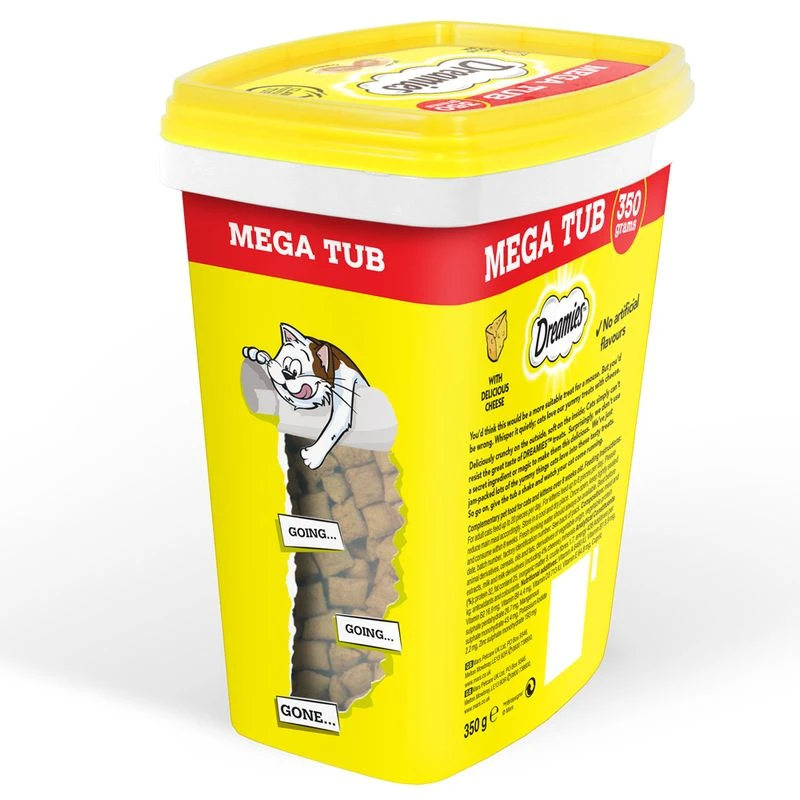 Dreamies Mega Tub Chicken (350g) Dreamies Mega Tub Chicken (350g) -Zooplus Store 78998 pla dreamies megatub back 350g 8 4