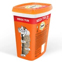 Dreamies Mega Tub Salmon (350g) -Zooplus Store 78999 pla dreamies megatub back 350g 4 9